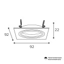 Встраиваемый cветильник WOLTA WDL-GU5.3/01BL-S IP20 под лампу GU5.3 квадратный Чёрный ALTO 92x92х22