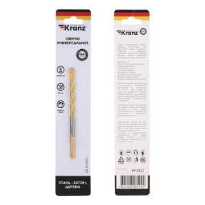 Сверло универсальное твердосплавное, 6мм KRANZ