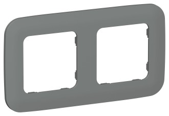 FLITE Рамка 2-местная РУ-2-А-ФлМА мокрый асфальт IEK