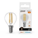 Лампа Gauss Filament Elementary Шар 10W 650lm 2700К Е14 LED 1/10/100