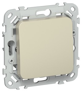 FLITE Выключатель 1-клавишный 10А ВС11-1-0-ФлШ шампань IEK