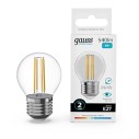 Лампа Gauss Filament Elementary Шар 8W 540lm 4100К Е27 LED