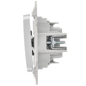 FLITE Выключатель 2-клавишный 10А ВС12-1-0-ФлА алюминий IEK