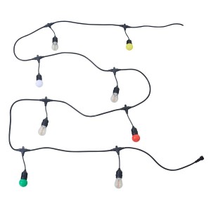 Гирлянда "Белт-лайт" Gen-Beltlight-W-10M-20E27-IP65 Black (Шаг 50см/8A/2*0,5mm2+3m шнур)