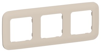 FLITE Рамка 3-местная РУ-3-А-ФлЛ льняной IEK