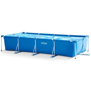 28274NP Бассейн каркасный прямоугольный METAL FRAME 450х220х84см с фильтр-насосом 2006 л/ч INTEX