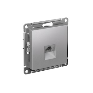 ATLASDESIGN РОЗЕТКА компьютерная RJ45 кат. 5e, механизм, АЛЮМИНИЙ