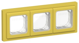 FLITE Рамка 3-местная IP55 Рпро-3-55-ФлЖК желтый карри IEK