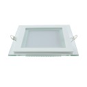 Светильник Gauss Glass кв 12W 990lm 4000K 185-265V IP20 монт 130х130 160*160*36 с дек стек LED 1/10/40