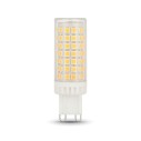 Лампа Gauss G9 AC185-265V 5,5W 700lm 3000K керамика диммируемая LED 1/10/200