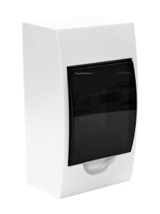 Корпус пластиковый ЩРН-П-4 черн. прозр. дверь IP41 GENERICA