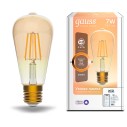 Лампа Gauss Smart Home Filament ST64 7W 740lm 2500К E27 диммируемая LED 1/10/40