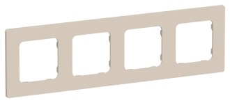 FLITE Рамка 4-местная РУ-4-К-ФлЛ льняной IEK