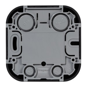 QUTEO Розетка для открытой установки TV тип звезда чёрный матовый