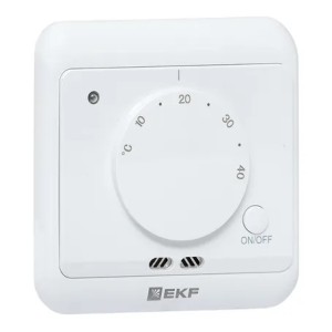 Термостат для теплых полов механический белый 16 A 230В EKF