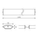 Светильник GAUSS ДПО 11-2*18-001 ЛАЙТ 1240*118*40мм IP40 для светодиодных ламп 2*1200мм, 1/2