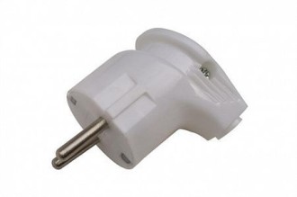 Вилка разборная GRV-P-16-C-G-W-IP20, 16А, угловая, с/з, белая, IP20, 1/30/300