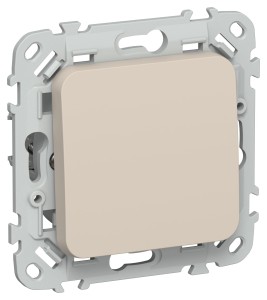 FLITE Выключатель 1-клавишный кнопочный 10А ВС11-2-0-ФлЛ льняной IEK