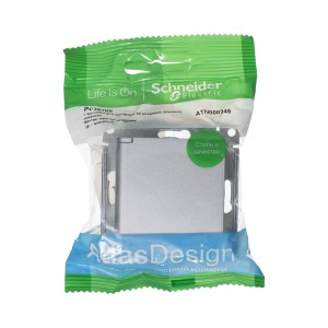 ATLASDESIGN РОЗЕТКА с заземлением со шторками с крышкой, 16А, IP20, механизм, АЛЮМИНИЙ