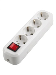 Розеточная колодка GSB-16-4-G-S-IP20 Classic, 16А, 4 места, c/з, c/в, IP20
