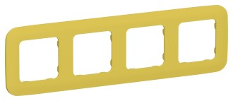 FLITE Рамка 4-местная РУ-4-А-ФлЖК желтый карри IEK