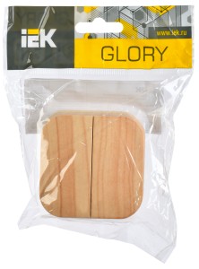 GLORY Выключатель 2-клавишный для открытой установки 10А ВС20-2-0-ХС сосна IEK