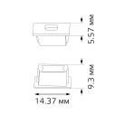 Заглушки для прямого профиля светодиодной ленты Gauss (2 заглушки в пакете) 1/3000