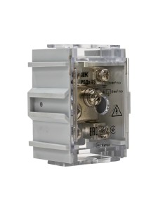 Блок распределительный проходной РБДп-35 125/50А на DIN-рейку (1х35-4х6мм2) IEK