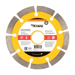 Диск алмазный отрезной сегментный 115x22,2x2x10мм KRANZ