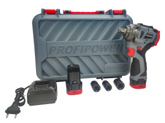 Аккумуляторный бесщеточный ударный гайковерт E0212 PROFIPOWER BL-163 (16В, 260Нм, Li-ion 2шт, 2.0Ач, ударные головки 17,19,21, З/У,в кейсе)