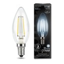 Лампа Gauss Filament Свеча 11W 830lm 4100К Е14 LED 1/10/50