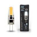 Лампа Gauss G4 AC220-240V 2W 200lm 4100K силикон LED 1/10/200