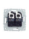 BRITE Розетка компьютерная двойная RJ45 кат.5E РК10-2-БрС сталь IEK