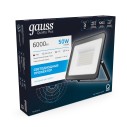 Прожектор Gauss Qplus 50W 6000lm 6500K 175-265V IP65 черный LED 1/10