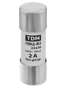Плавкая вставка ПВЦ-В2 22х58 2А TDM