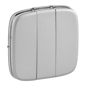 Valena Allure - Лицевая панель для выключателя трехклавишного, алюминий