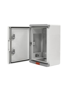 Пластиковый корпус 350х250х150 (ВхШхГ) серая дверь, с монтажной платой, Design Pro Series IP67