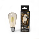 Лампа Gauss Filament ST64 6W 620lm 2400К Е27 golden диммируемая LED