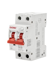 Дифавтомат YON max типа MDR, 1P+N, 30mA, 6A, хар-ка C, 6kA, тип А DKC