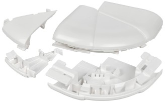 DLP Угол внешний изменяемый для кабель-канала 80х50мм (60-120град) белый