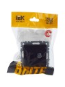 BRITE Розетка двойная TV+RJ45 кат.5E РТВ/РК12-БрЧ черный IEK