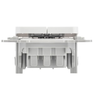 FLITE Выключатель 2-клавишный 10А ВС12-1-0-ФлБ белый IEK