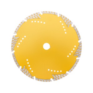 Диск алмазный отрезной Turbo сегментный с защитными секторами, 230х22,2x10мм KRANZ