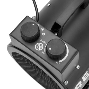 Пушка тепловая электрическая, круглая, регулировка угла наклона, ТЭН, 2кВт REXANT