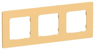 FLITE Рамка 3-местная РУ-3-К-ФлЗ золотарник IEK