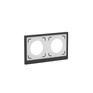 Рамка 2 поста IP44, KANT, черный уголь DKC