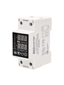 Реле напряжения 1ф РН VA-63А-220В (LED-VA-дисплей, с функцией ограничения тока) TDM