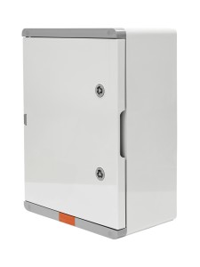 Пластиковый корпус 400х300х170 (ВхШхГ) серая дверь, с монтажной платой, Design Pro Series IP67