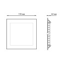 Светильник Gauss Slim квадрат 15W 1100lm 4000K 180-265V IP20 монтаж Ø155*155 170*170*22 LED 1/20