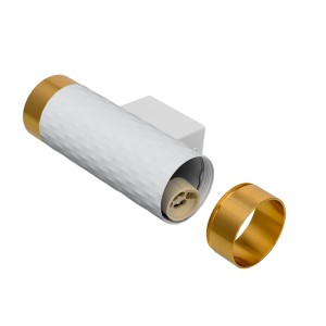 Накладной светильник WOLTA WSL-GU10/W10WG IP20 под лампу GU10 Белый/золото CELLA D55x170